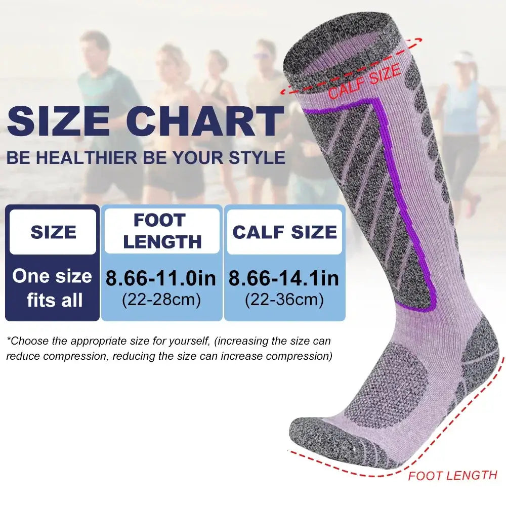 Ultimate Merino Wool Knee High Ski Socks For Winter Sports