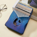 17 Keys Kalimba Gradient Color Design Thumb Piano Mahogany