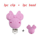 Kovict Silicone Beads Pacifier Clips Cartoon Animals Set