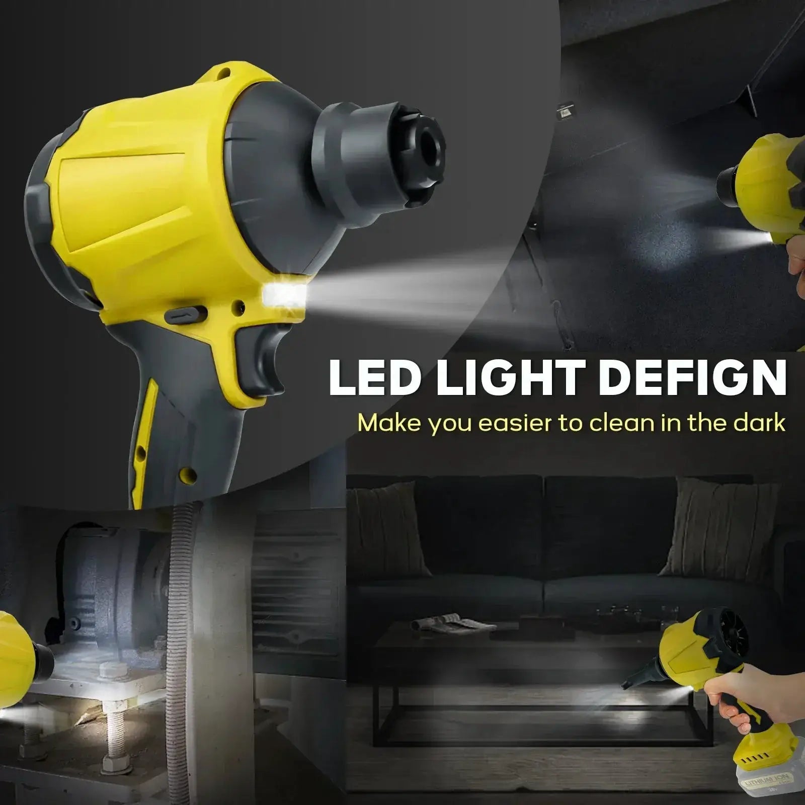 High Power Cordless Air Duster 20V Brushless Blower - OurLum.com