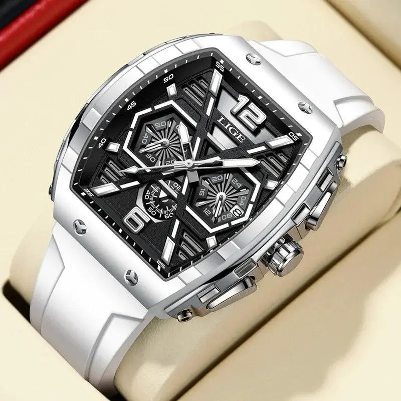 LIGE Luxury Quartz Watch Multifunctional Timepiece For Men