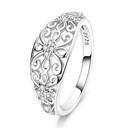 Sterling Silver Ring Sparking Zirconium