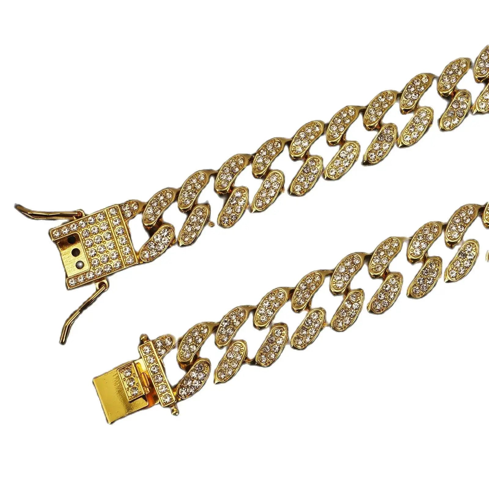 Diamond Dog Chain Collar Elegant Metal Jewelry for Pets