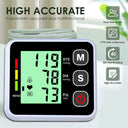 Wrist Blood Pressure Monitor - Digital Pulse Read