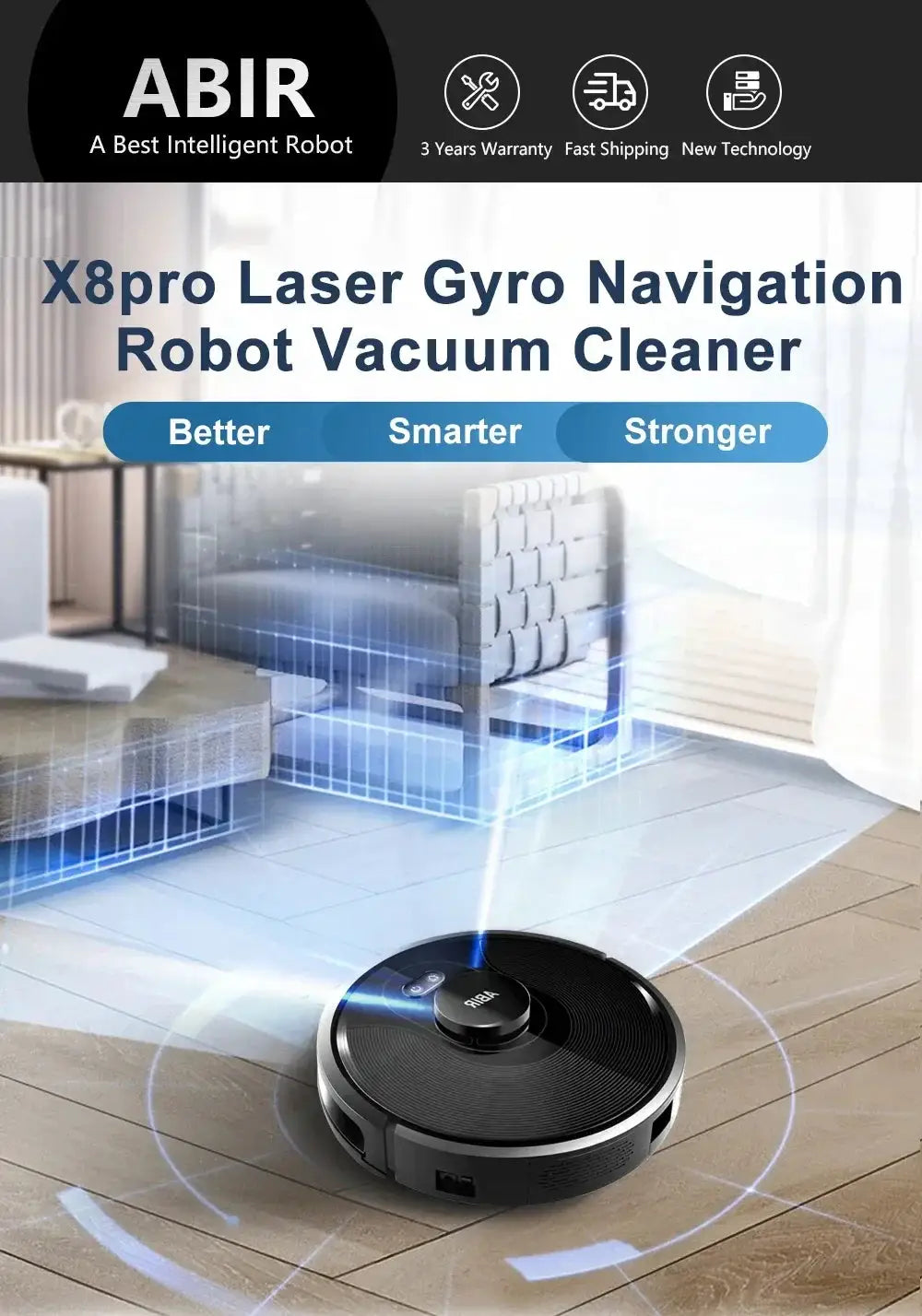 Self Emptying Robot Vacuum for Homes — product view 9