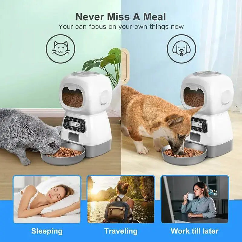 Automatic Pet Feeder With Remote Control For Cats And Dogs