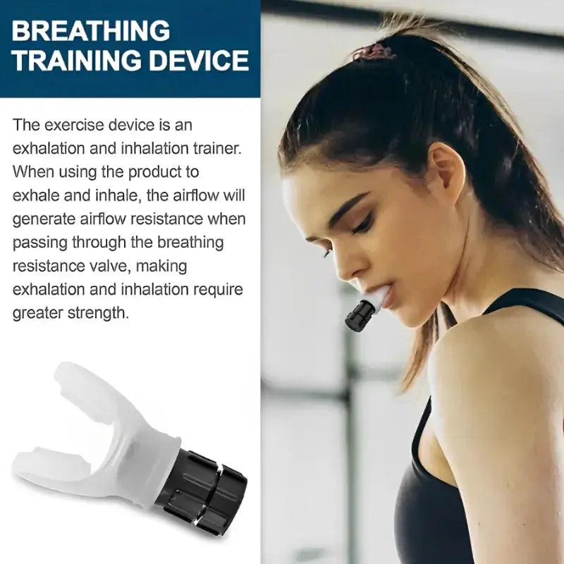 Portable Breathing Trainer For Lungs Adjustable Resistance