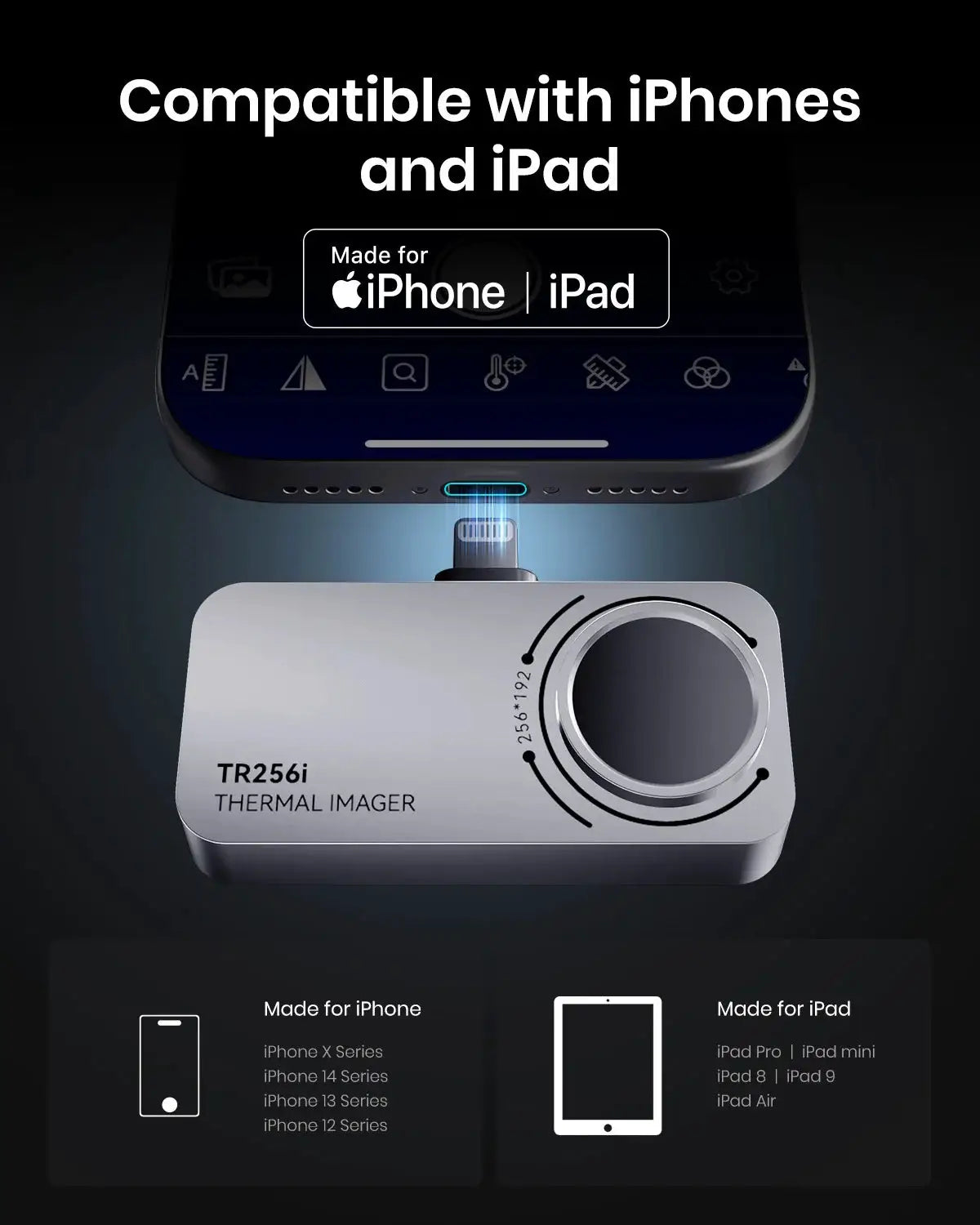 MILESEEY TR256i iPhone Thermal Camera — product view 2