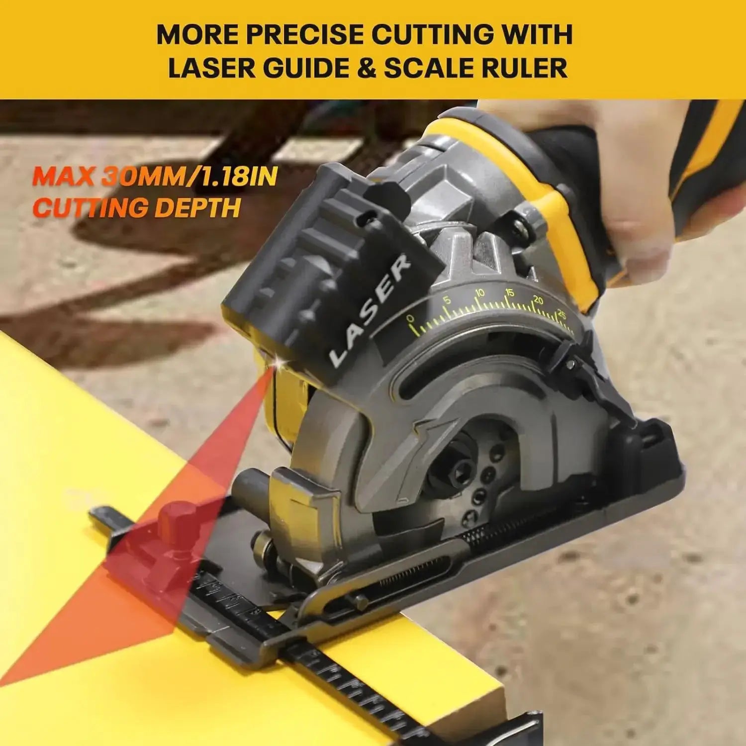 Cordless Mini Circular Saw With Laser Guide 20V Max