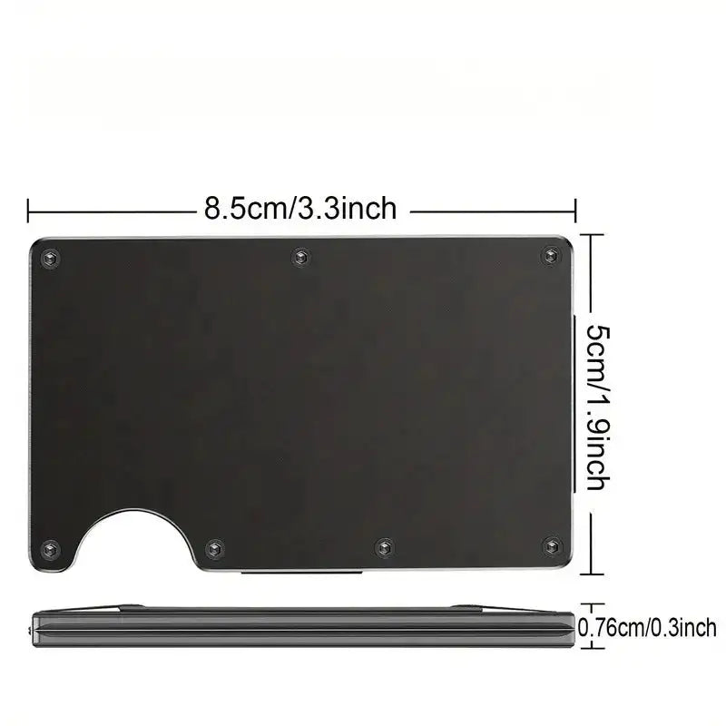 New Slim Fashion RFID Protection Card Holder Men Women Aluminum Wallet Elasticity Back Pouch ID Credit Case Unisex Travel Purse