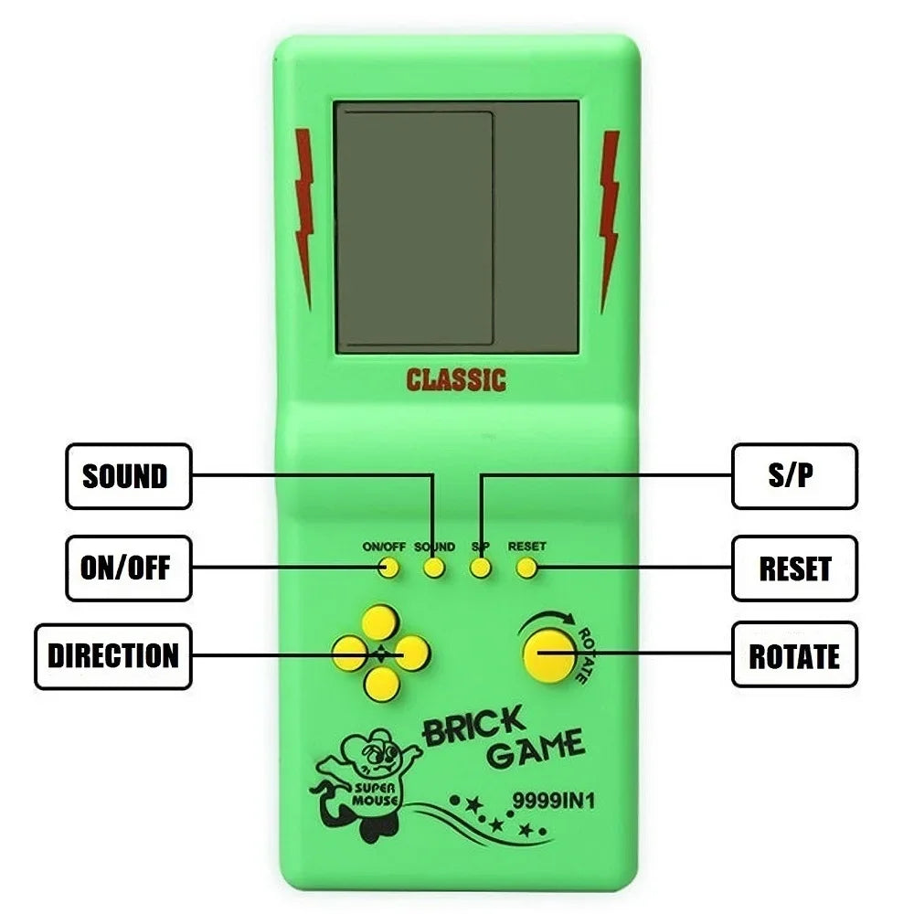 Classic Portable Brick Game Console