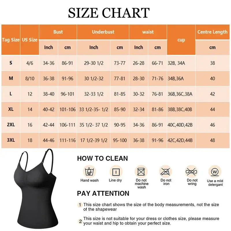 Tummy Control Shapewear Camisole With Adjustable Straps