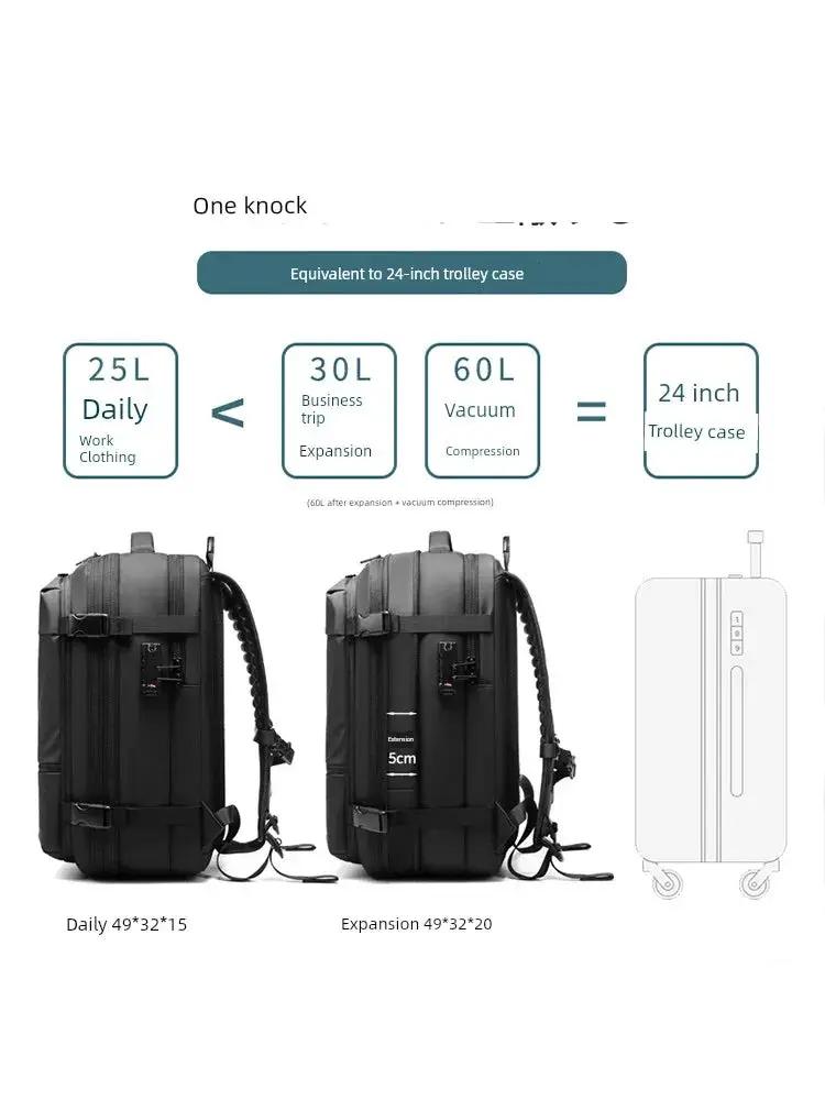 Lu Ou Casual Multifunctional Large Capacity Backpack For Men