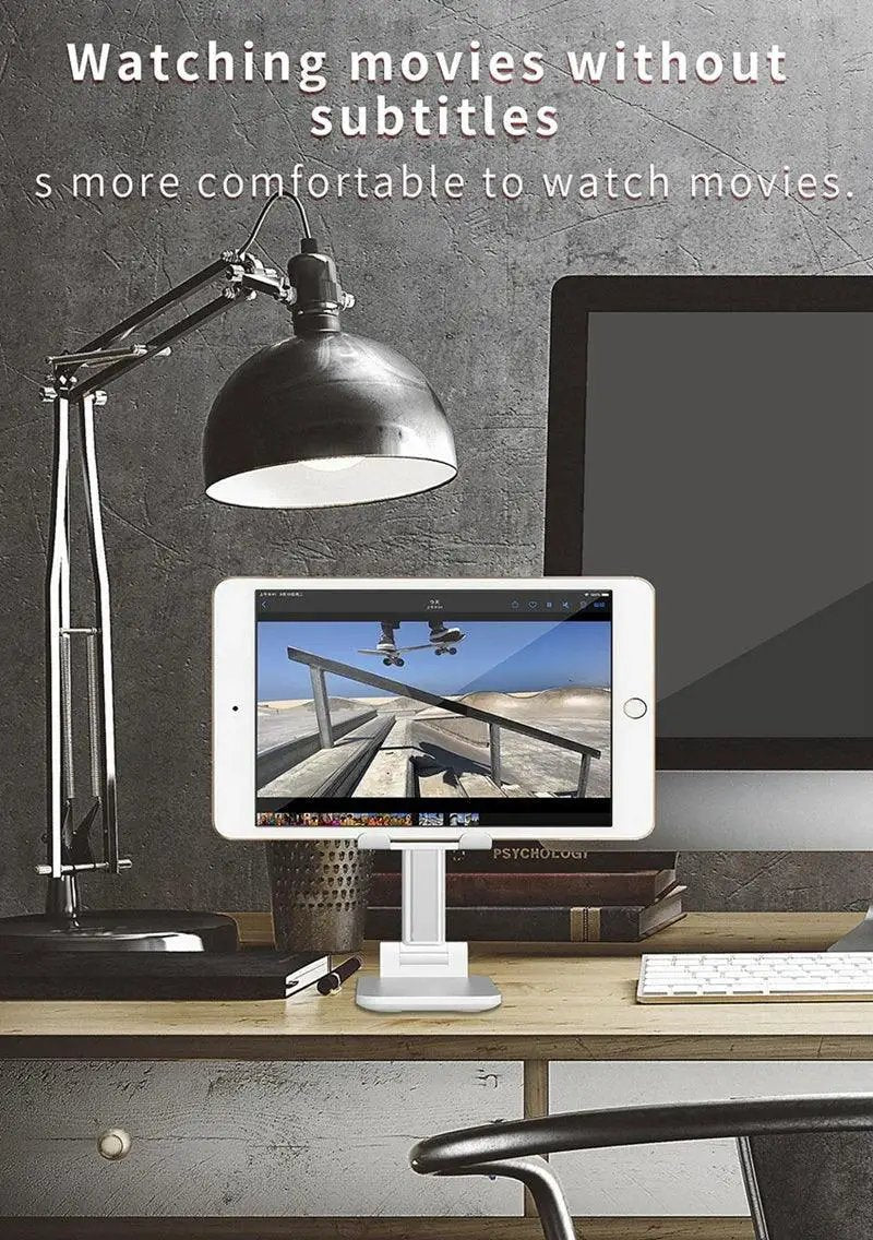 Metal Tablet Holder Stand Adjustable Foldable Hands Free