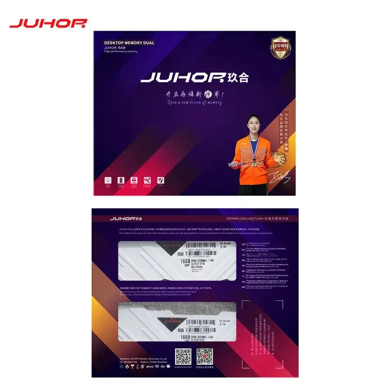 Juhor RGB DDR4 RAM 8GB 3200MHz DIMM Memory for Gaming