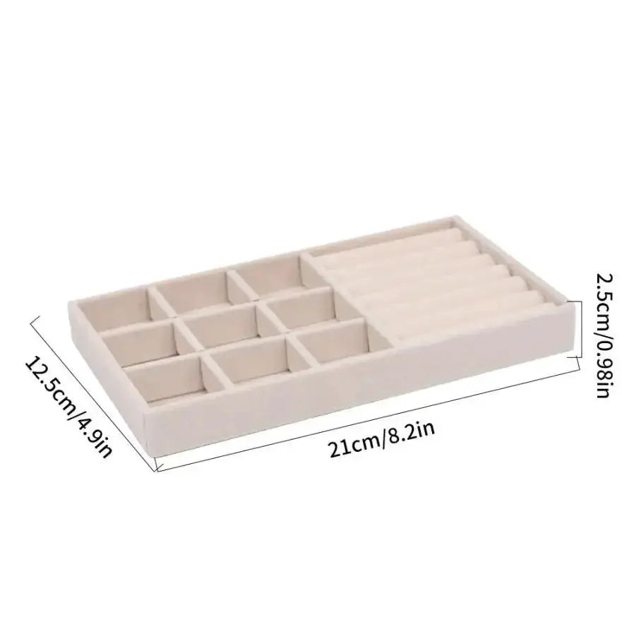 Jewelry Storage Box Earring Ring Necklace Brooch Organizer