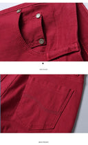 Spring Men's Slim Jeans Classic Style Straight Elasticity Cotton Denim Pants Male Brand Trousers Wine Red Black White