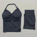 Women Seamless Yoga Set With Tummy Control Shorts