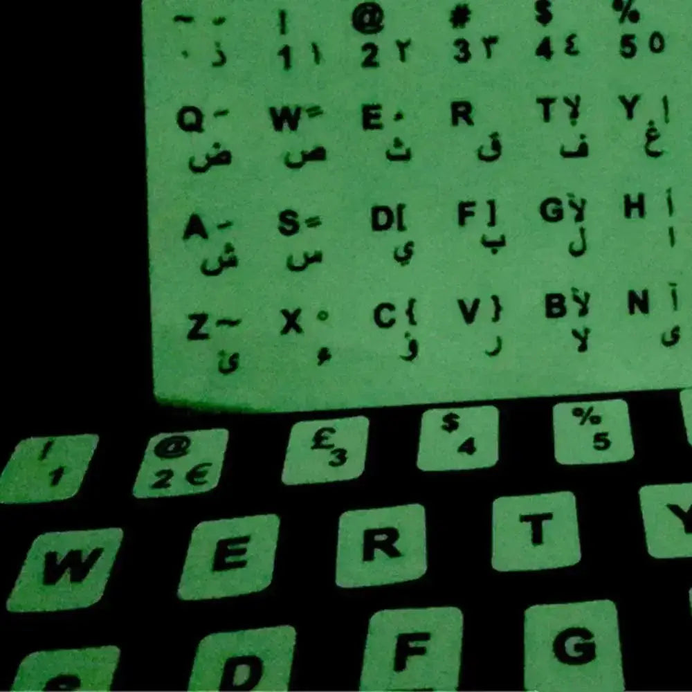 Luminous Multilingual Keyboard Stickers For Typing
