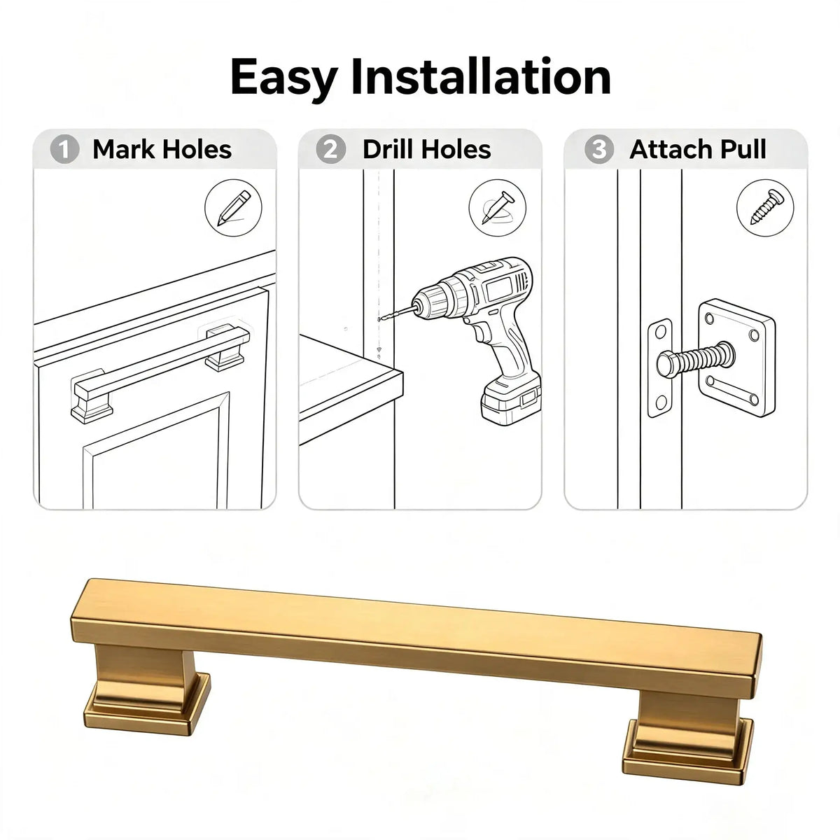 Champagne Handles - Durable Zinc Alloy — product view 5