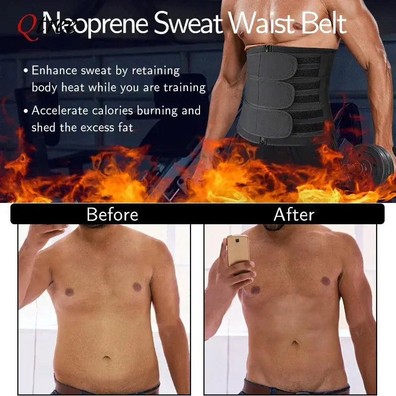 Mens Neoprene Waist Trainer For Weight Loss And Sweat Qtree