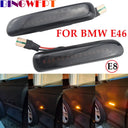 BMW E46 LED Side Marker Dynamic Turn Signal Blinker Two Pack Black Housing