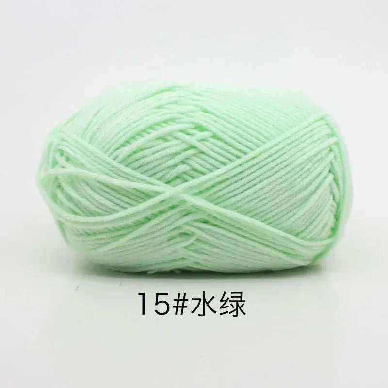 Milk Cotton Knitting Yarn 4 Ply 40-50g For Crochet Craft