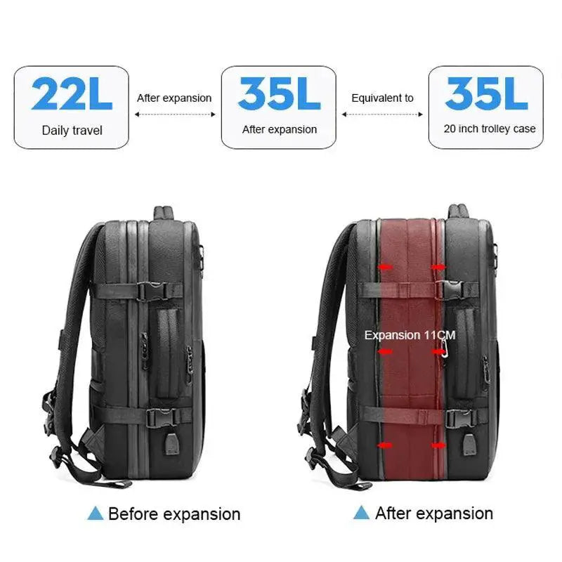 Large Expandable Waterproof Airbag Backpack For Men