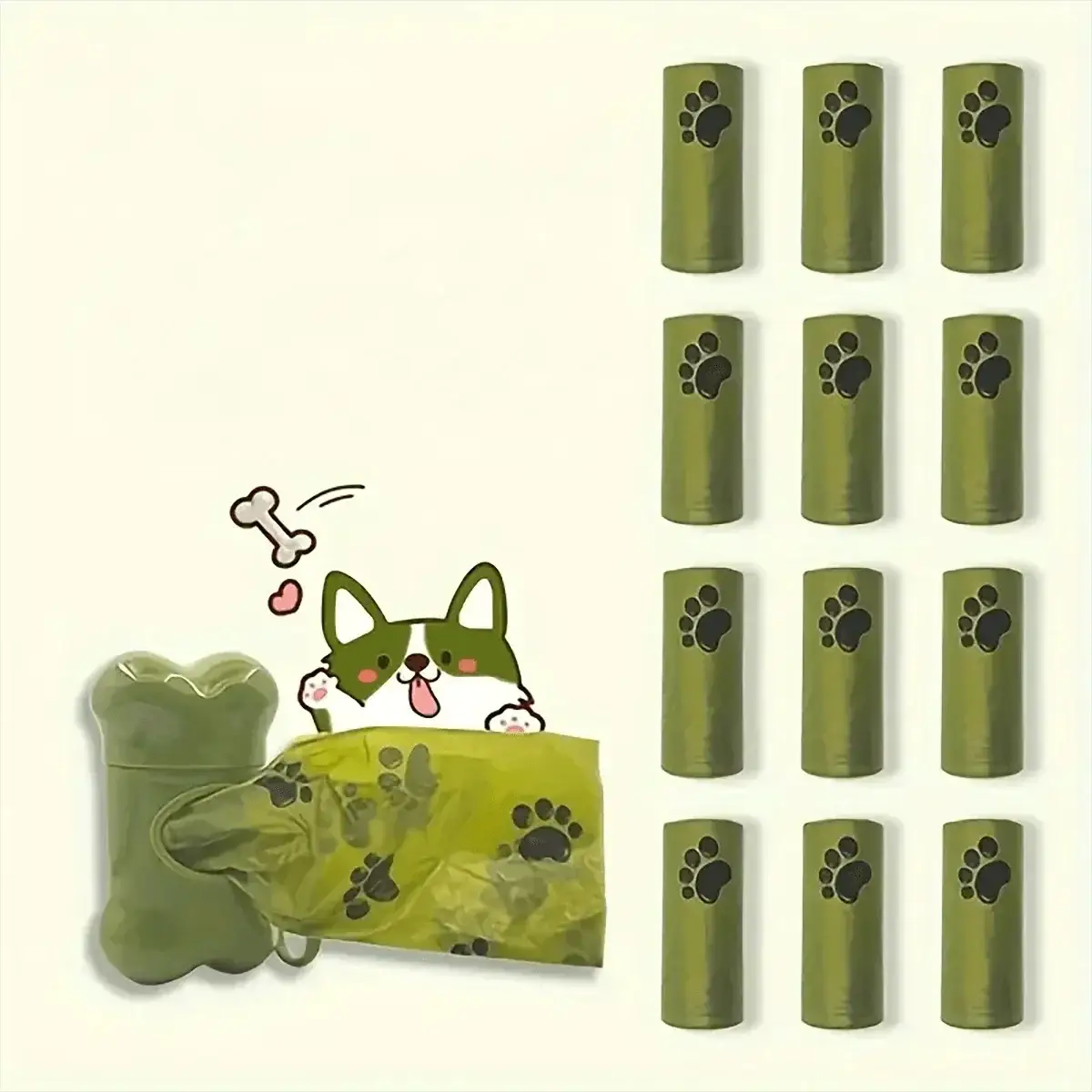 Eco Friendly Biodegradable Dog Waste Bags Leak Proof Outdoor