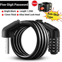 TOSUOD Steel Bicycle Cable Lock With Password