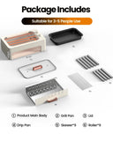 Smokeless Indoor Electric Grill, Countertop BBQ with Dual-Zone