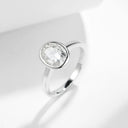 S Sterling Silver Ct Oval