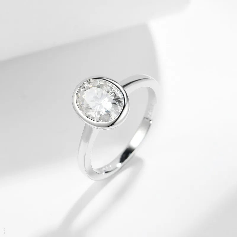 S Sterling Silver Ct Oval