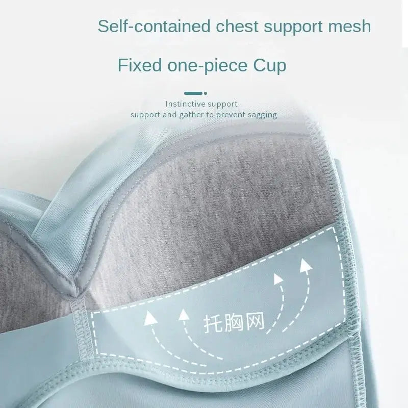 Traceless Summer Ice Silk Bra For Women Support Anti Sag