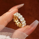 Oval Moissanite Eternity Ring