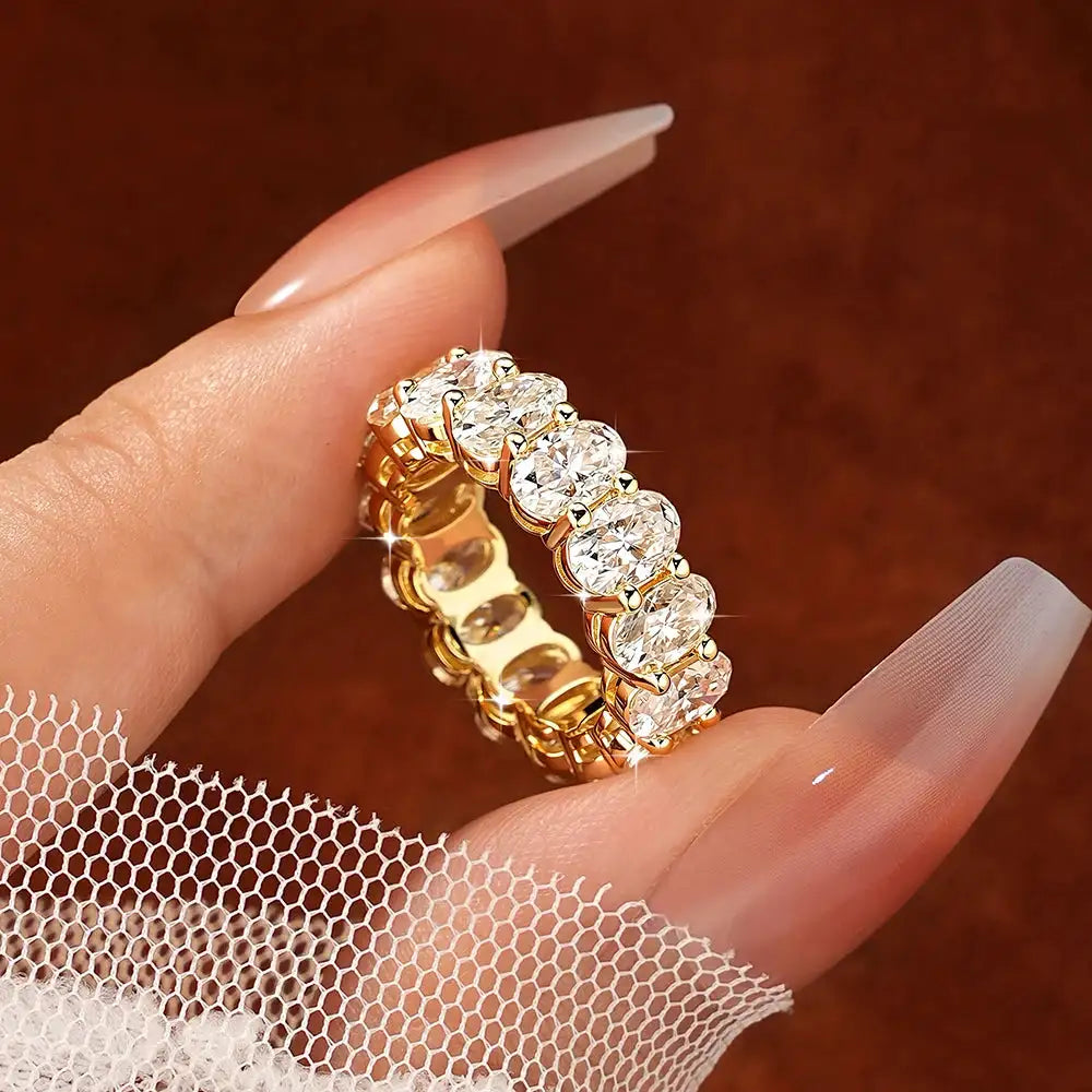 Oval Moissanite Eternity Ring — product image 6