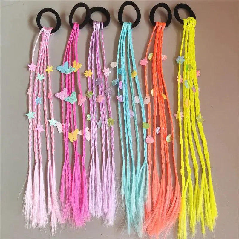 Colorful Girls Ponytail Headbands For Kids Hair Accessories