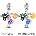 Halloween Skull Charm Bead Sterling