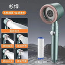 New 5 Mode Pressurized Shower Head With Filter Stop Button Water Saving Spray Nozzles Big Boost Showerhead Bathroom Accessories