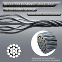 Compact Zinc Alloy Password Bicycle Lock with Steel Cable