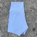 Plus Size High Waist Yoga Shorts - Stretchy