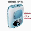 Ultra Slim 6000mAh Waist Fan Clip On Neck Fan LED All Day Cool 5 Speeds