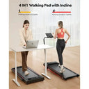 Space Saving Walking Pad Treadmill With Incline Bluetooth Display