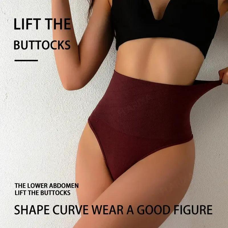 Flarixa Flat Belly Shaping Thong High Waist Panties Women