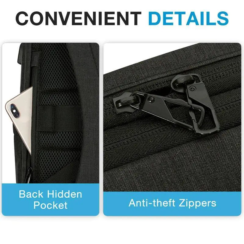 Anti Theft Waterproof Laptop Backpack With USB Port
