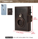 Anti-Scan Magnet Credit Card Holder Wallet Genuine Leather