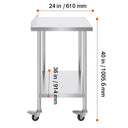 SucceBuy Stainless Steel Work Table Commercial Food Prep