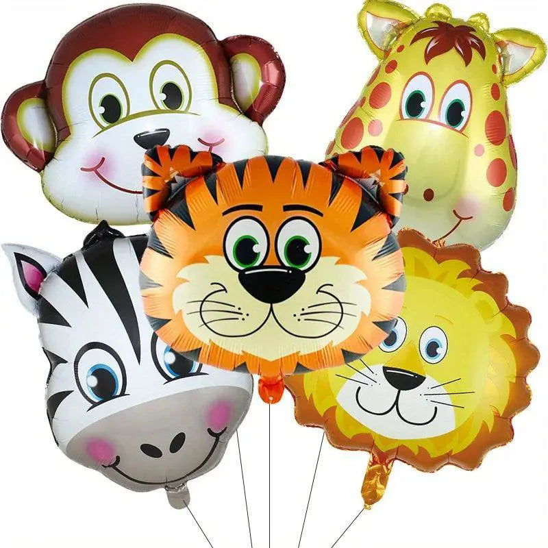 Jungle Safari Foil Balloons Set For Wild Party Decorations