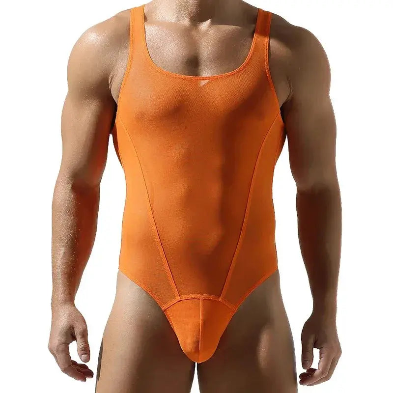 Mens Compression Bodysuit Breathable Shapewear Fit