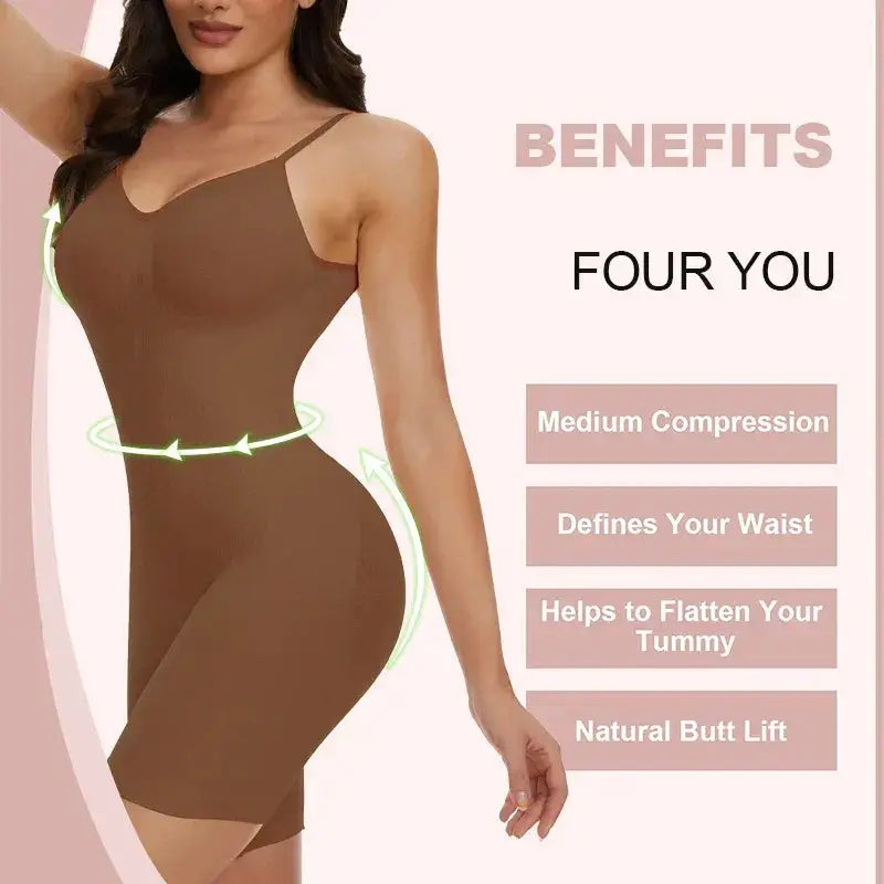 Seamless Backless Bodysuit Shapewear For Women Lift Smooth